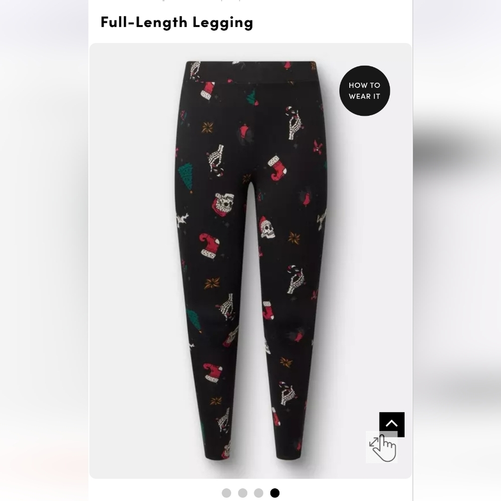 Torrid Black Holiday Print Leggings